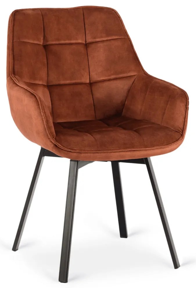 Rozsdabarna Bársony Forgószék LUNA