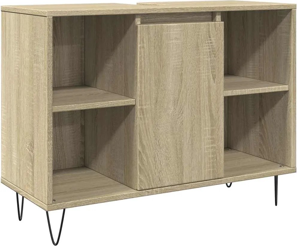 vidaXL sonoma tölgy színű szerelt fa mosdószekrény 80 x 33 x 60 cm