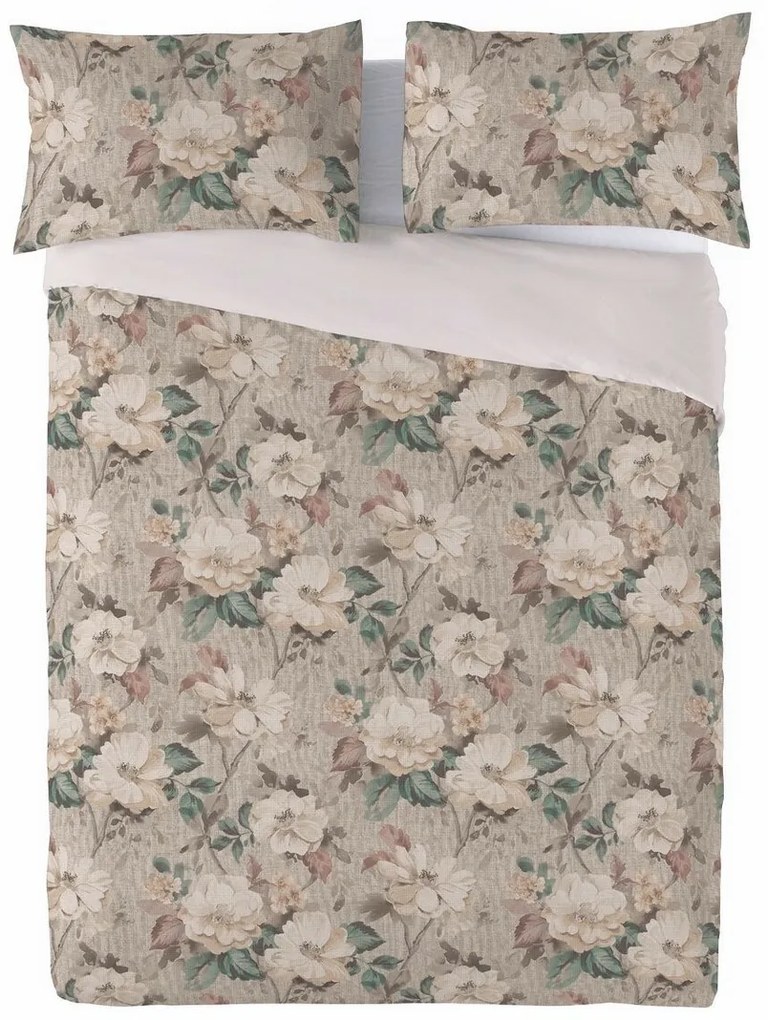 Rose pamut és len keverékből készült ágyneműhuzat, 220 x 200 cm, 2x 70 x 80 cm