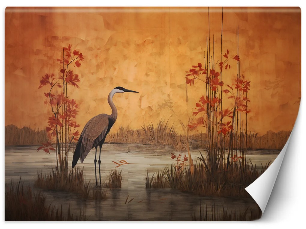 Gario Fotótapéta Keleti daru a vízben Anyag: Vlies, Méret: 250 x 175 cm