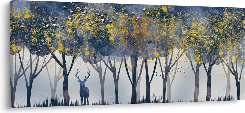 Kép egy szarvasról az erdőben (120x50 cm)