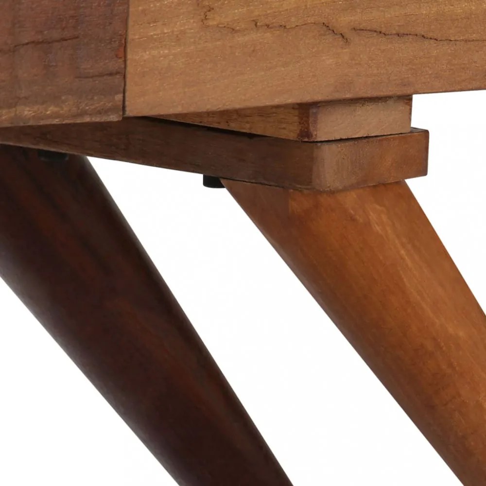 barna tömör újrahasznosított fa tálalószekrény 110 x 30 x 75 cm