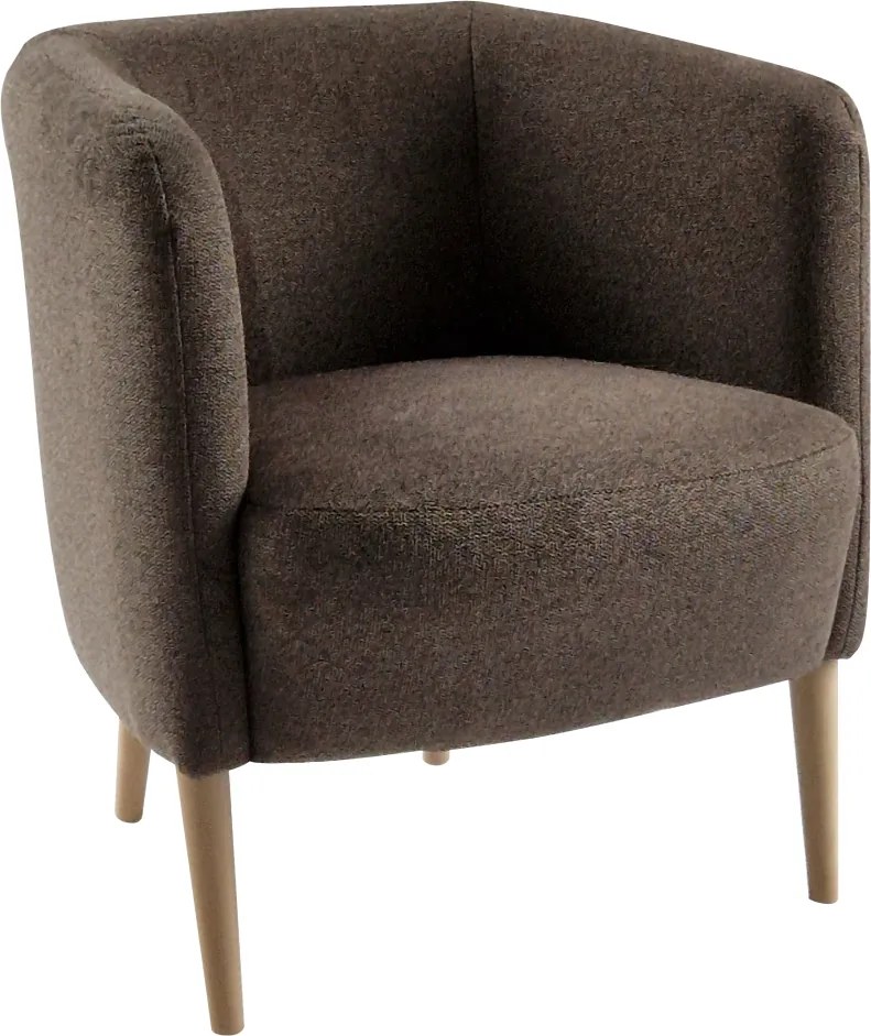 Fotel, barna/bükk, ALIEN