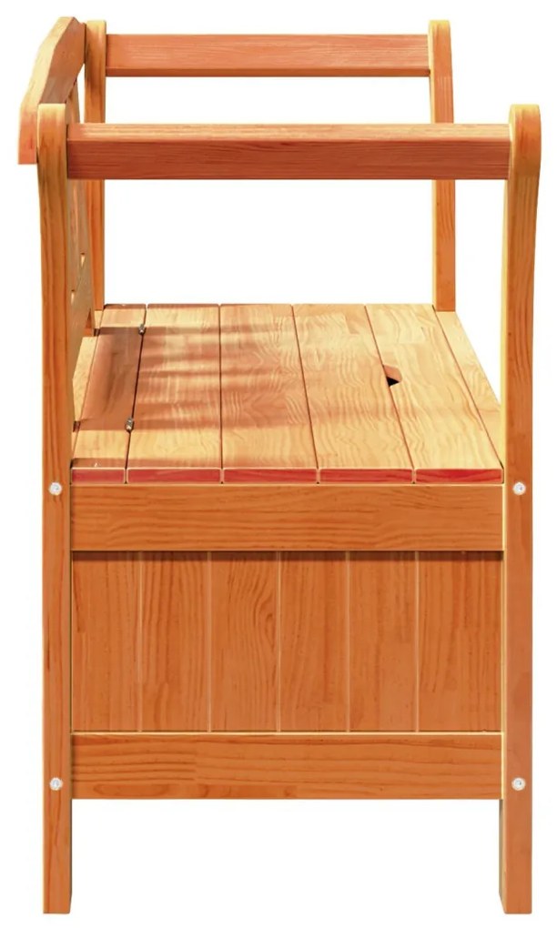 Kerti Tároló Pad Barna 119 x 76 x 44cm Tömör fenyőfa