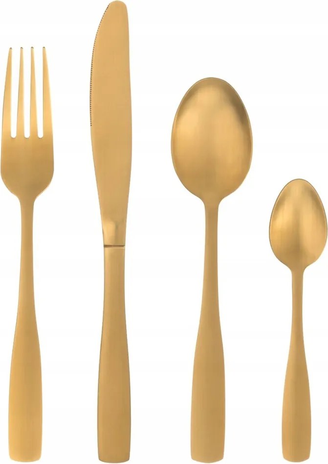 Arany Evőeszköz Szett 4 Személyes 16db-OS Rozsdamentes Acél