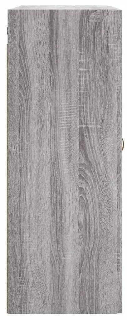 szürke sonoma szerelt fa fali szekrény 69,5 x 34 x 90 cm