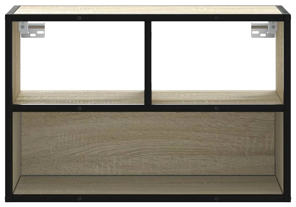 sonoma tölgy színű szerelt fa és fém TV-szekrény 60x31x39,5 cm