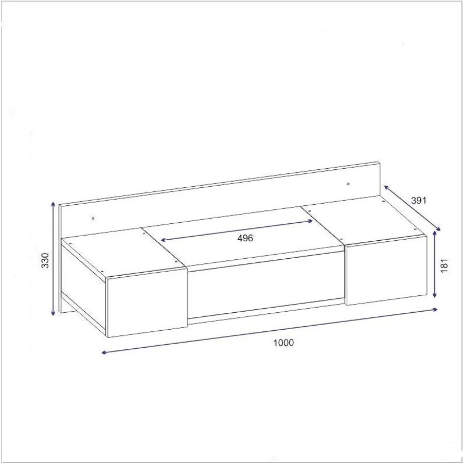 Fésülködő asztal Zakkum - Sapphire Oak
