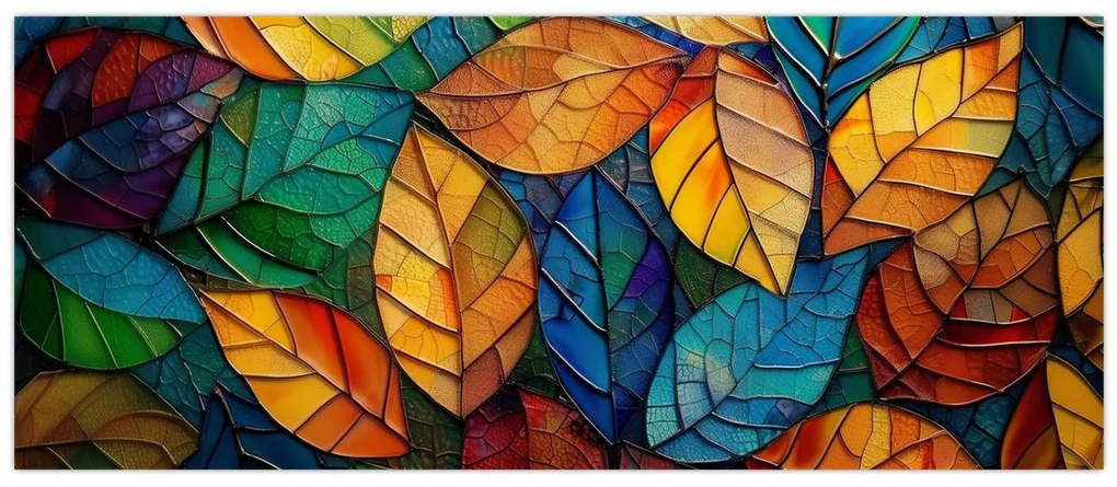 Kép - Levélmozaik (120x50 cm)