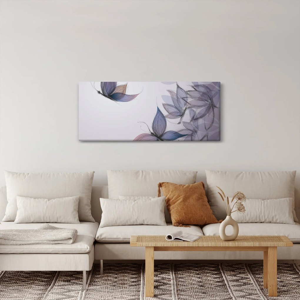 Kép - karikatúra, pillangók (120x50 cm)