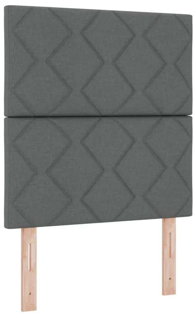 Fejtámla Gyémánt Blokk Minta Sötét Szürke 80 cm Szövet, Fejtámla Gyémánt Blokk Minta Sötét Szürke 160 cm Szövet