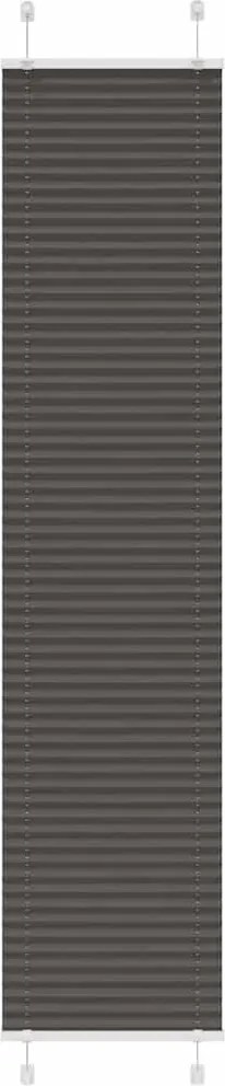 vidaXL pliszírozott redőny fekete 45x200 cm szövetszélesség 44,4 cm