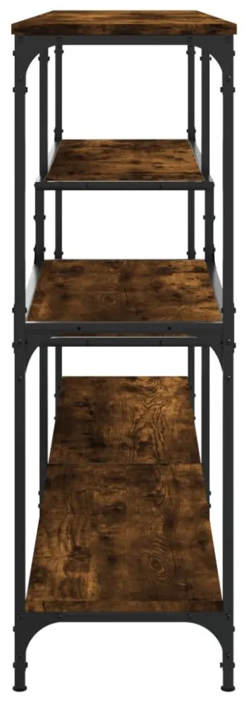 füstös tölgy színű szerelt fa tálalóasztal 160x32x95 cm