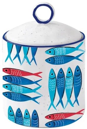 Porcelán konyhai tároló 10,5x15,5cm,Sardine&#039;s Party