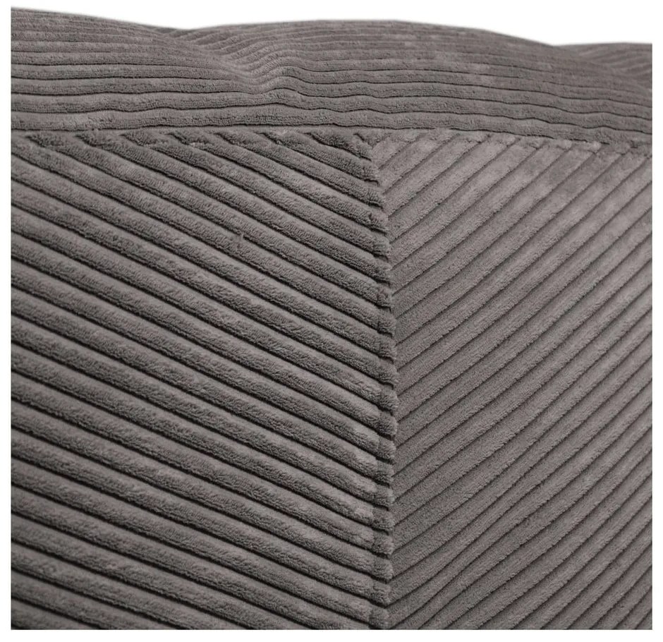 Sötétszürke kordbársony babzsákfotel Sofa Tube – SLOWDOWN