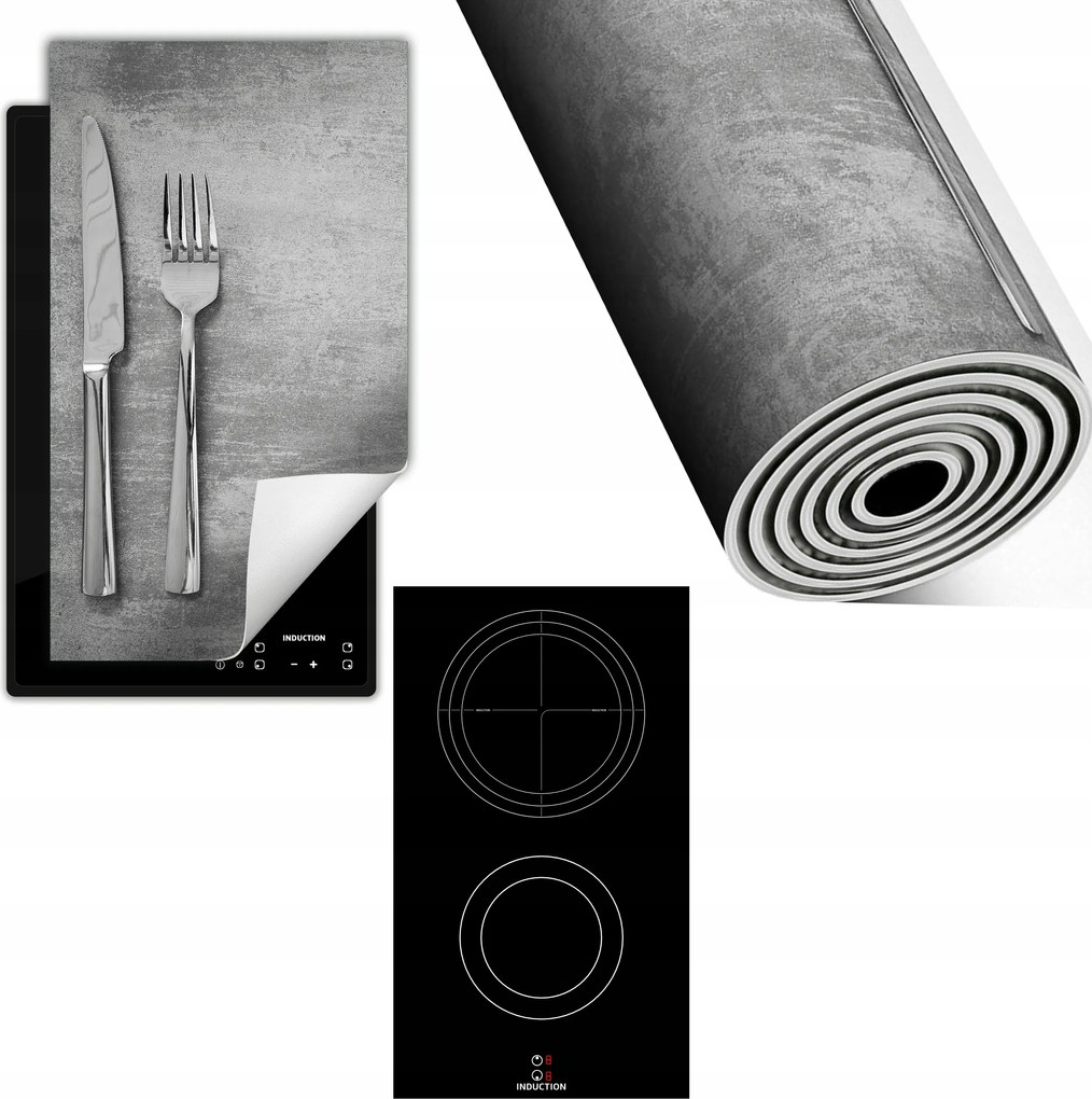 Indukciós Védőszőnyeg Konyhapultra 30x52 szürke Pala