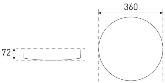 LED állítható fényerejű VARIO LUMO mennyezeti lámpa LED/13/18W/230V, 36 cm, IP44
