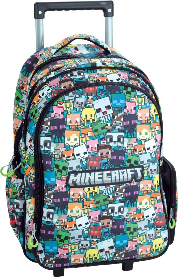 Minecraft Chibi gurulós iskolatáska, táska 46 cm