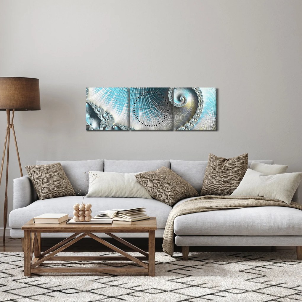 Egy texturált spirál képe (órával) (90x30 cm)