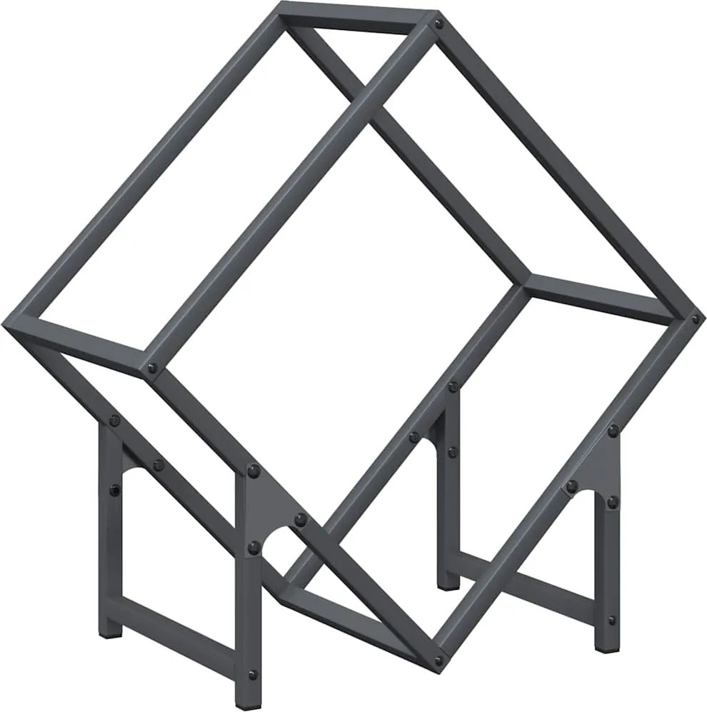 vidaXL antracitszürke hidegen hengerelt acél tűzifatároló 50x25x50 cm