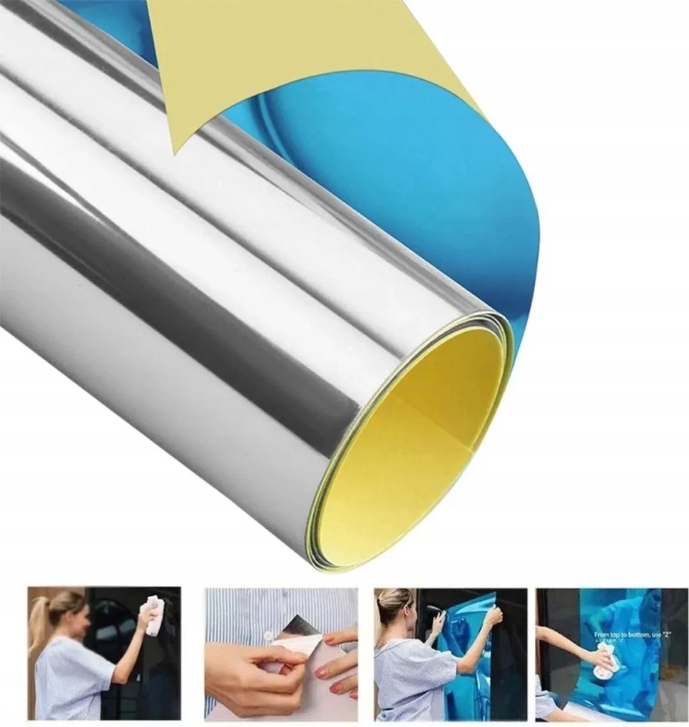 Falra Ragasztható Tükörfólia Bútorra Ragasztható 30 cm x 2 m