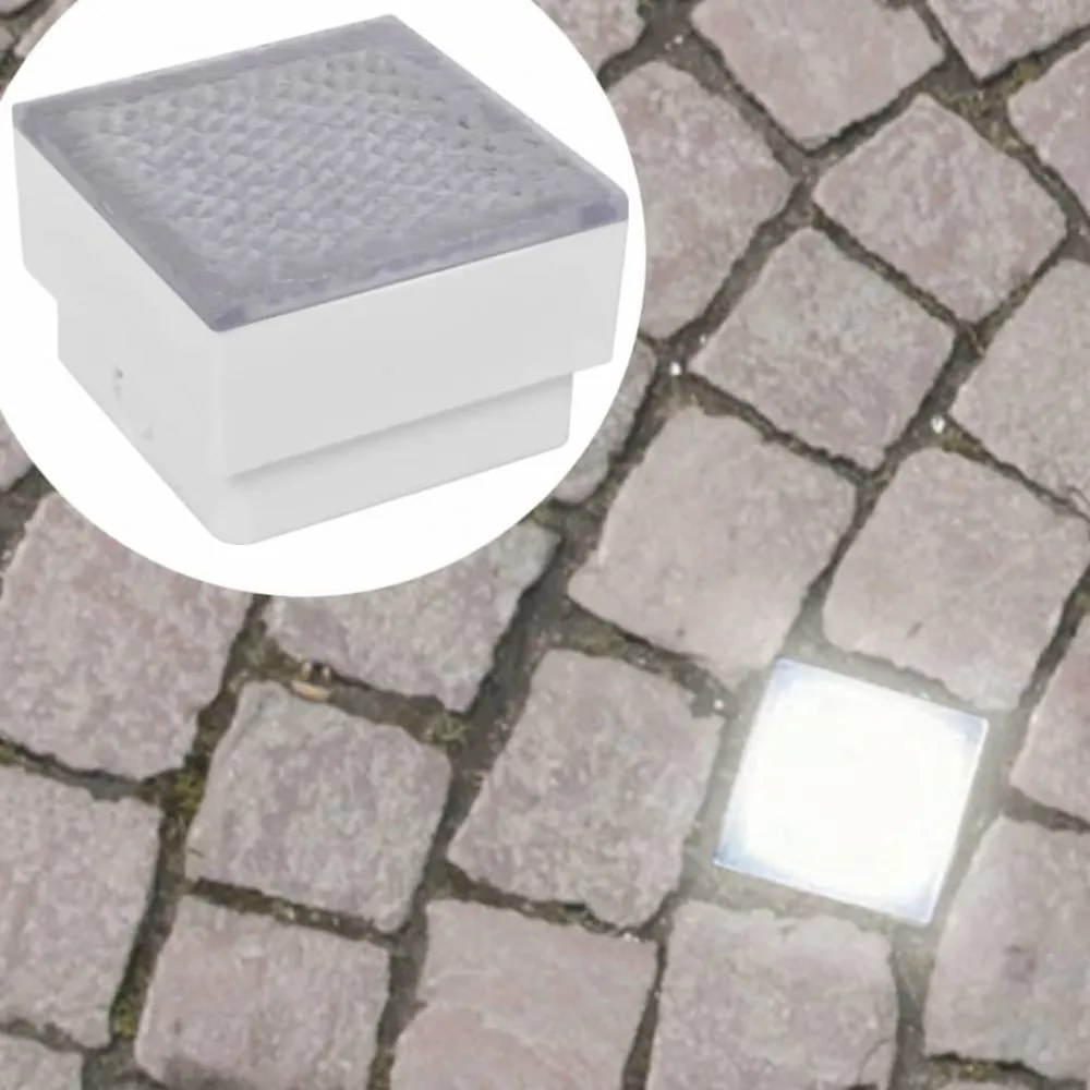 2 db LED földbe építhető izzó / kültéri lámpa 100 x 100 x 68 mm