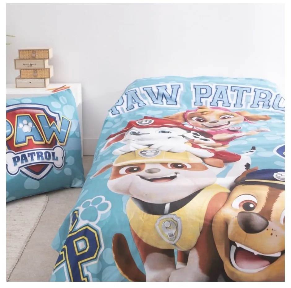 Mancs Őrjárat Brave Paws ágyneműhuzat 140×200cm, 65x65 cm