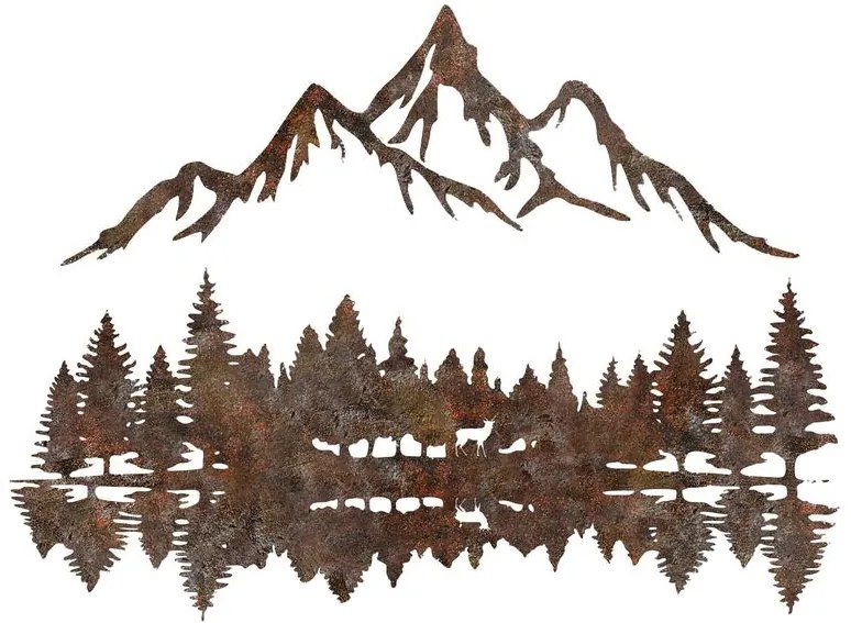 Fém fali dekoráció, Rusty Landscape 2