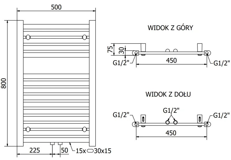 Mexen Hades, futoelem 800 x 500 mm, 381 W, fekete, W104-0800-500-00-70