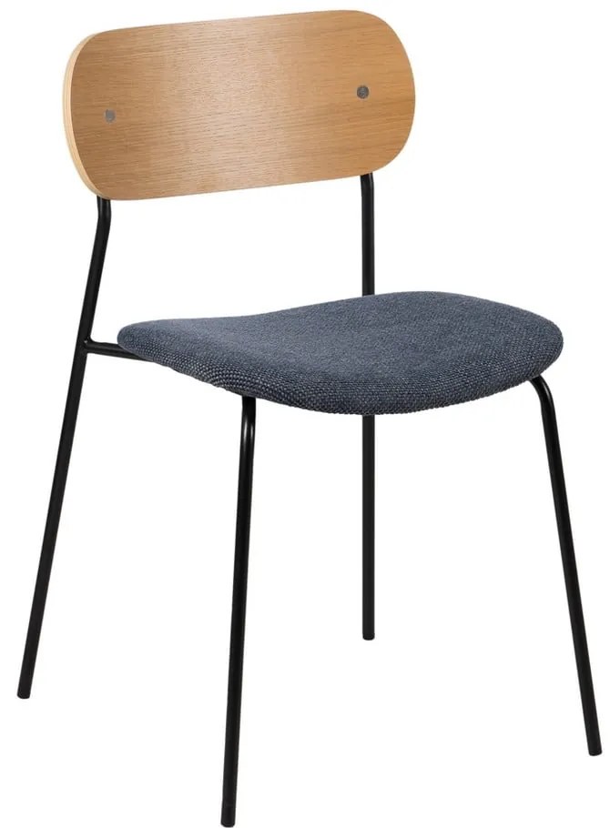 Kék-natúr színű étkezőszék szett 4 db-os Moe – Ixia