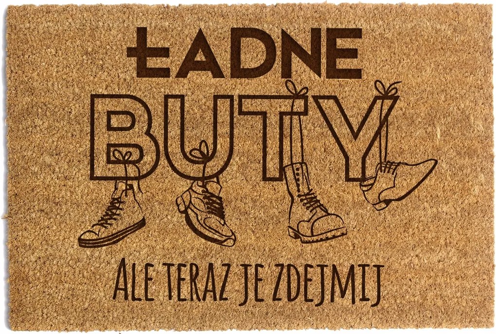 Lábtörlő Ajtó Alá 40 x 60cm Csinos Kókusz Cipő