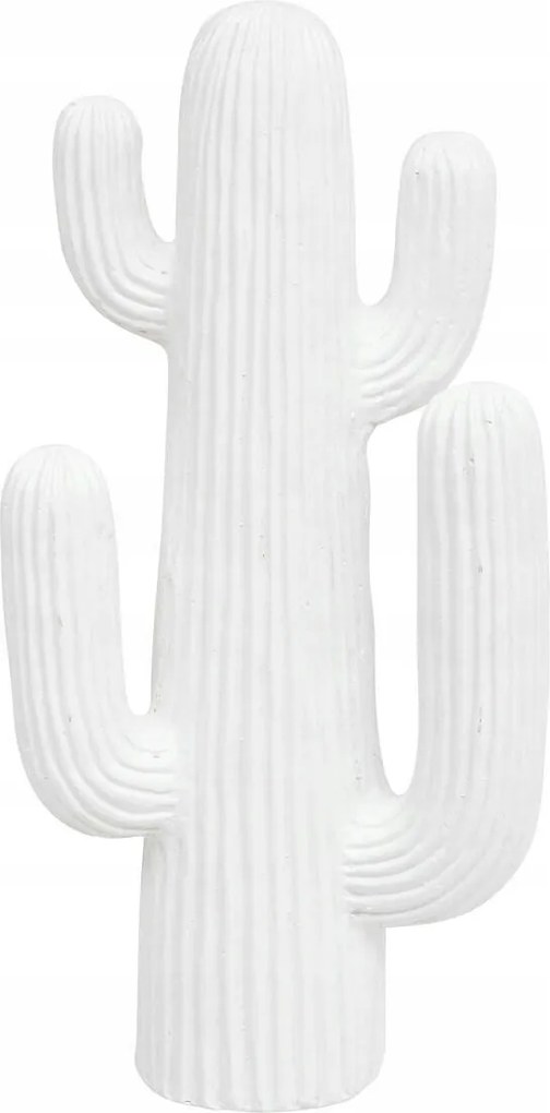 Dekorációs Figura Dekoratív Kaktusz Fehér 38 cm Nappali Dekoráció