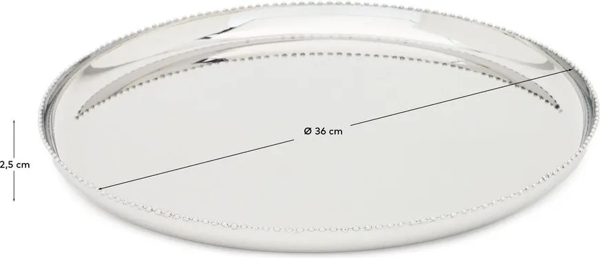 Rozsdamentes acél szervírozó tálca ø 35,5 cm Nirela – Kave Home