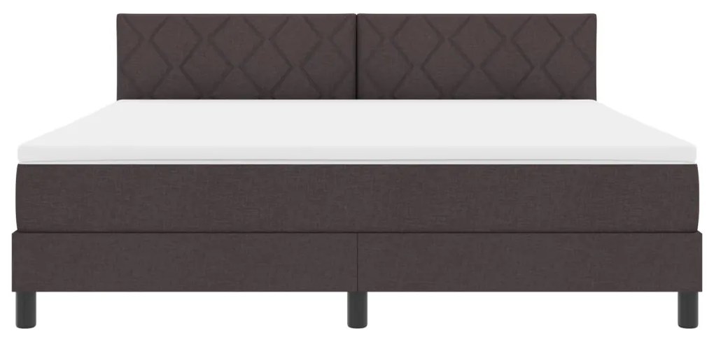 Box Spring Ágy Matrac Sötétbarna 180x200 cm Szövet