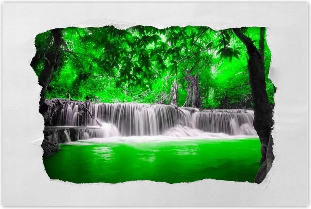 Poszterek 60x40 Zöld vízesés Kaszkád