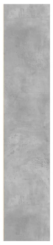 betonszürke szerelt fa könyvespolc 60 x 30 x 152 cm