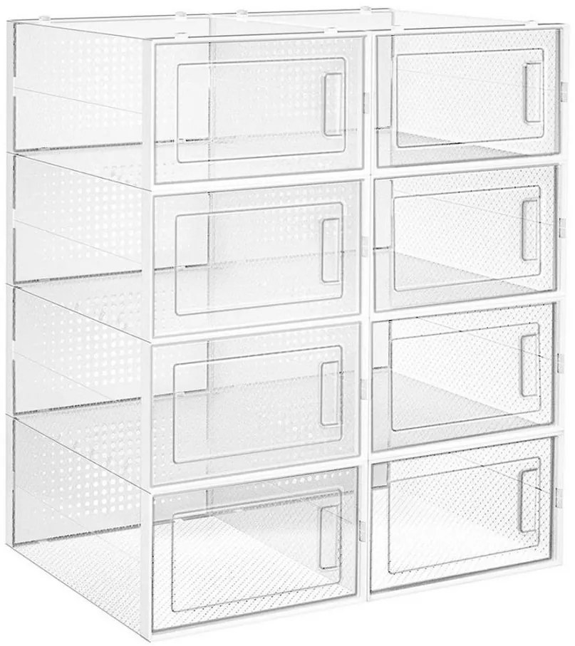 Moduláris polcrendszer tárolórekeszekkel BOXIFY, fehér