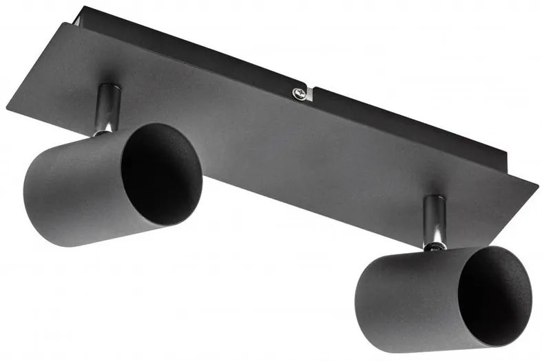 Lámpa Mennyezeti lámpatest VENETO, IP20, max. 20W, 2 x GU10, kör, fekete