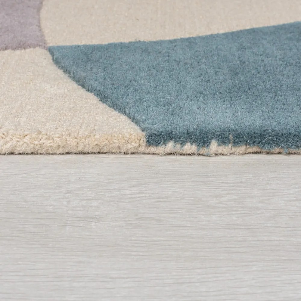 Kék-bézs gyapjú szőnyeg 230x160 cm Glow - Flair Rugs