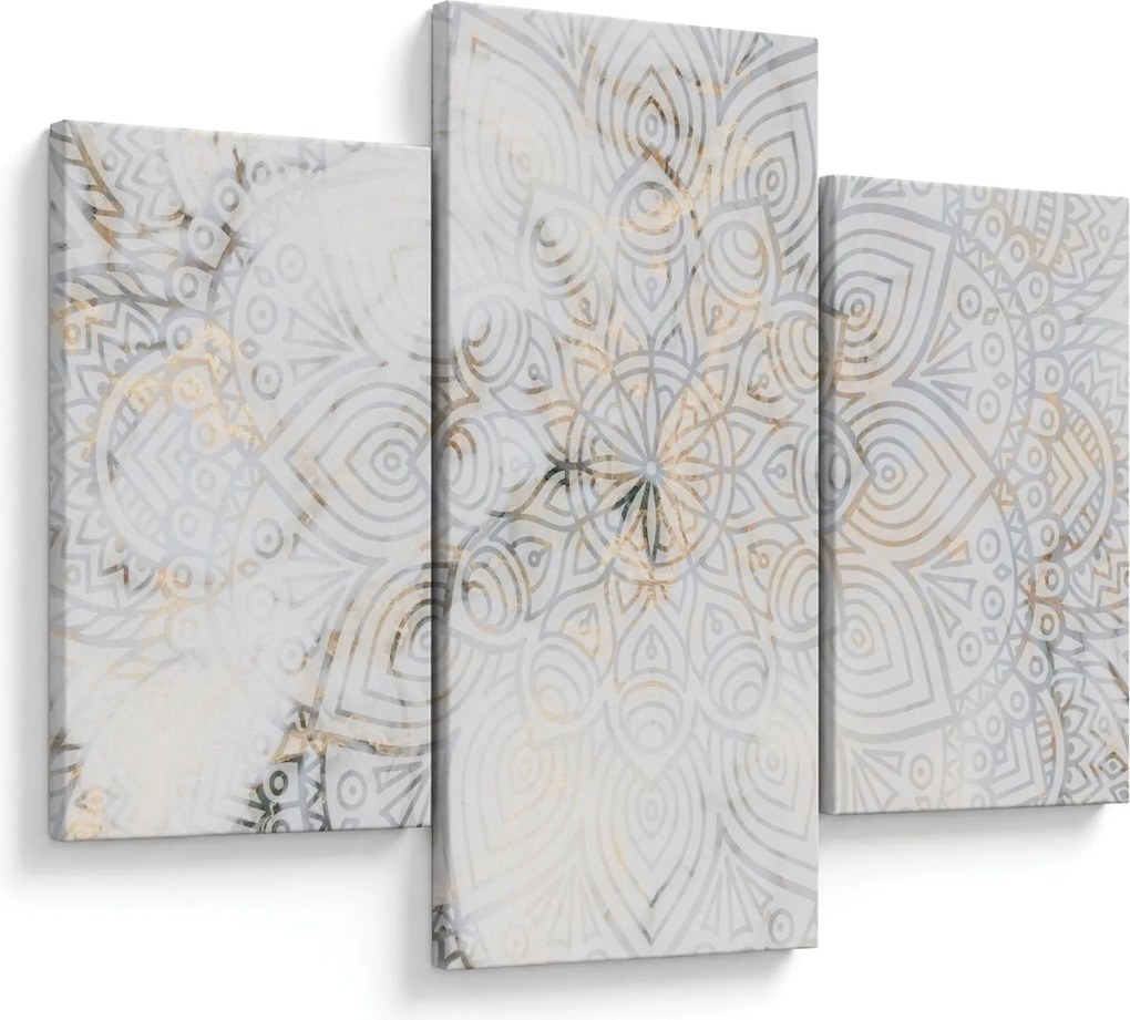 Egy fehér mandala képe (90x60 cm)