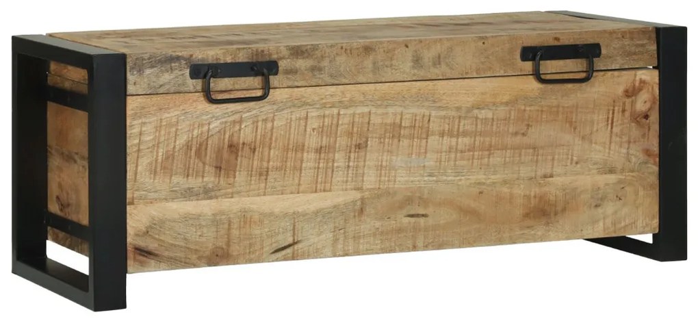 Tároló ládák 80x30x30cm tömör mangófából és fémkerettel
