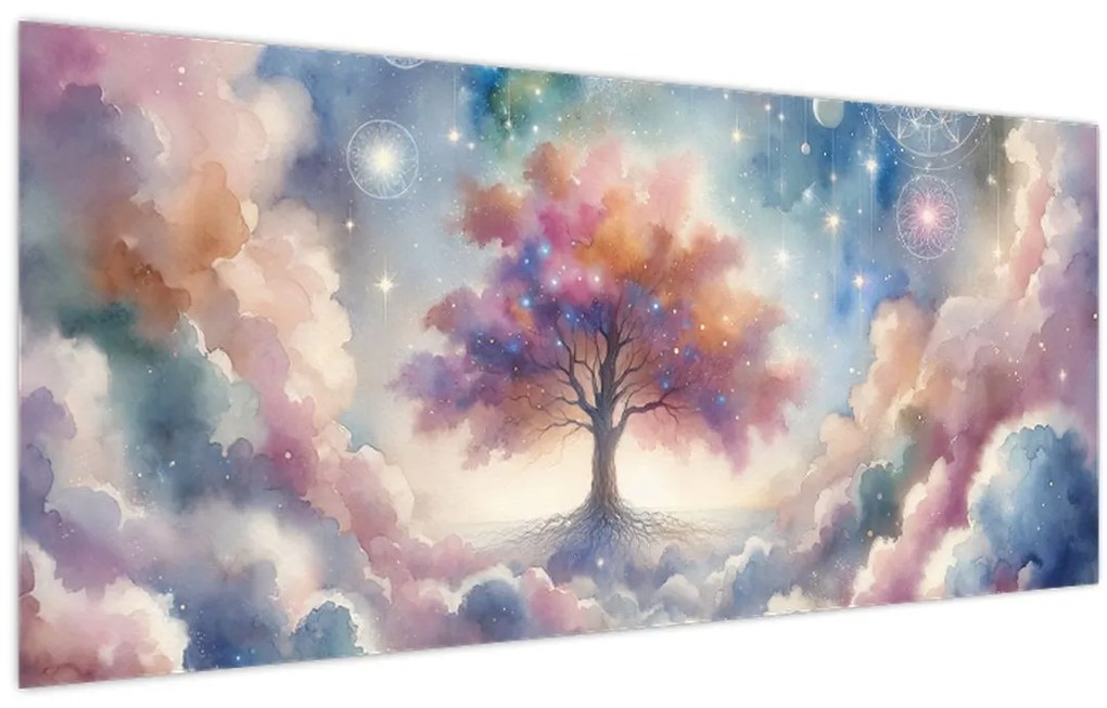 Kép – Életfa a felhőkben (120x50 cm)