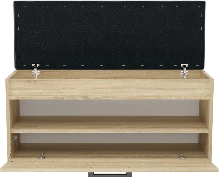 Aldabra Parma cipőtároló pad, 100x49x35 cm, sonoma