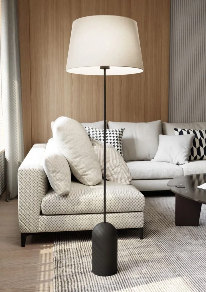 Emibig modern állólámpa pearl bézs fekete emi1419/lp1