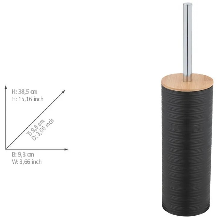 Fekete műanyag WC-kefe Lyon – Allstar