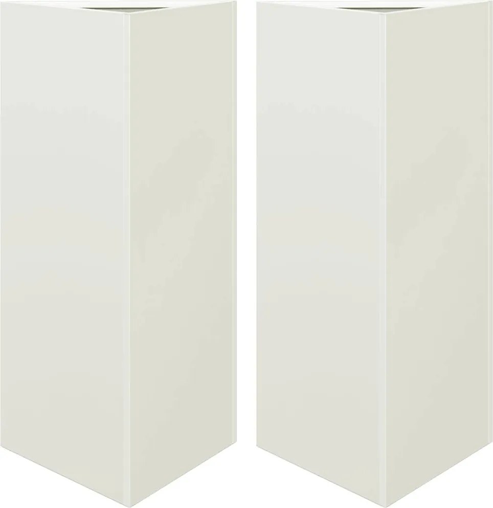 vidaXL 2 db fehér acél háromszög alakú kerti ültetőláda 40x34,5x70 cm
