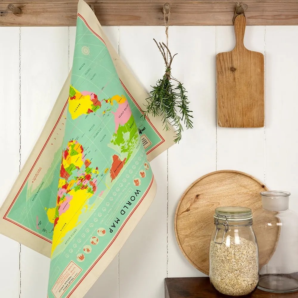 World Map pamut konyharuha, 50 x 70 cm - Rex London