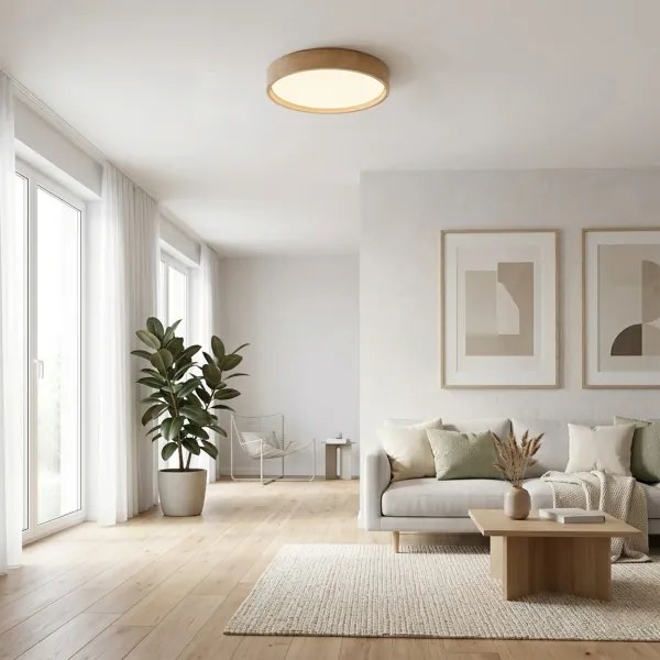 Brilagi - LED mennyezeti lámpatest MANAROLA PLAIN LED/24W/230V 3000K átm. 41 cm tölgy