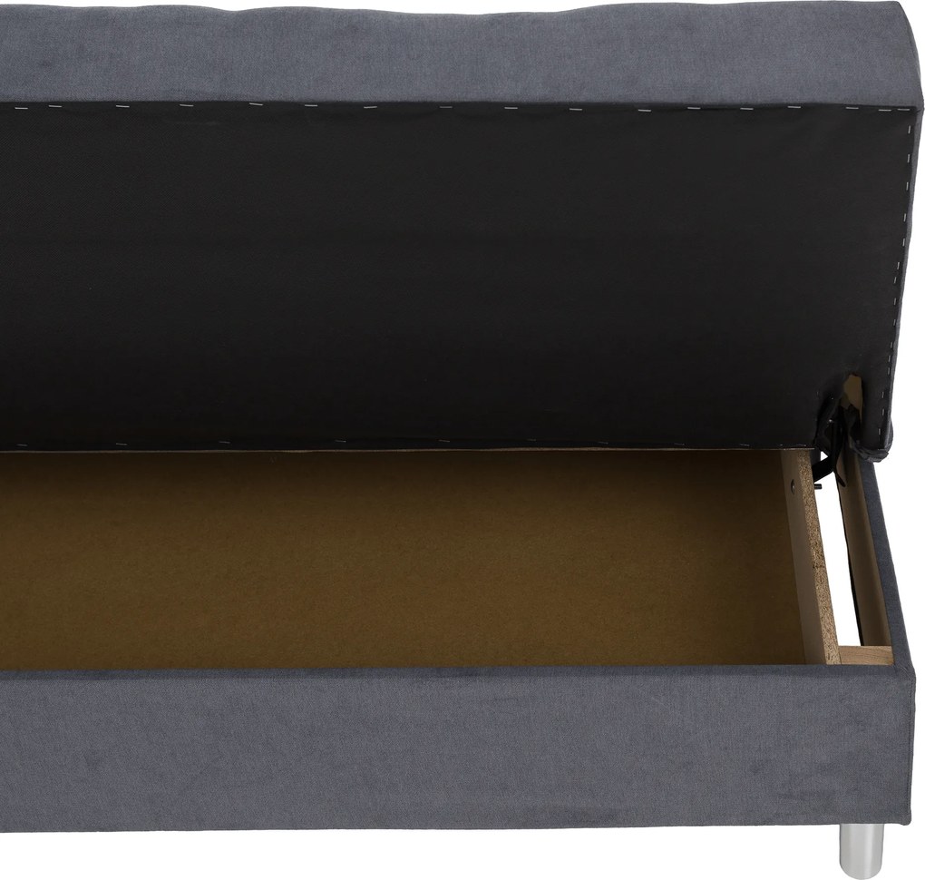 Kihúzható kanapé, szürke, ALADA