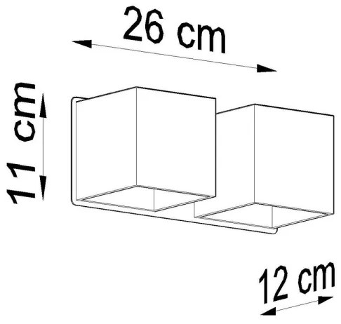 Sollux SL.0658 - QUAD fali lámpa 2xG9/40W/230V szürke
